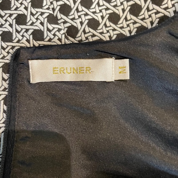 Eruner Satin and Geometric Print Brocade Fit and Flare Dress - Picture 6 of 8